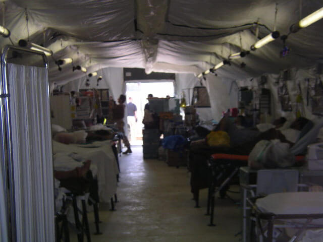 CAMSS Medical Military Shelter Interior with Patients