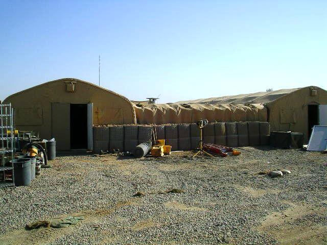 CAMSS Complexed Military Shelters - Exterior Rear View