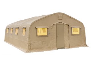 CAMSS 20EX32 Tan Military Shelter with Open Windows