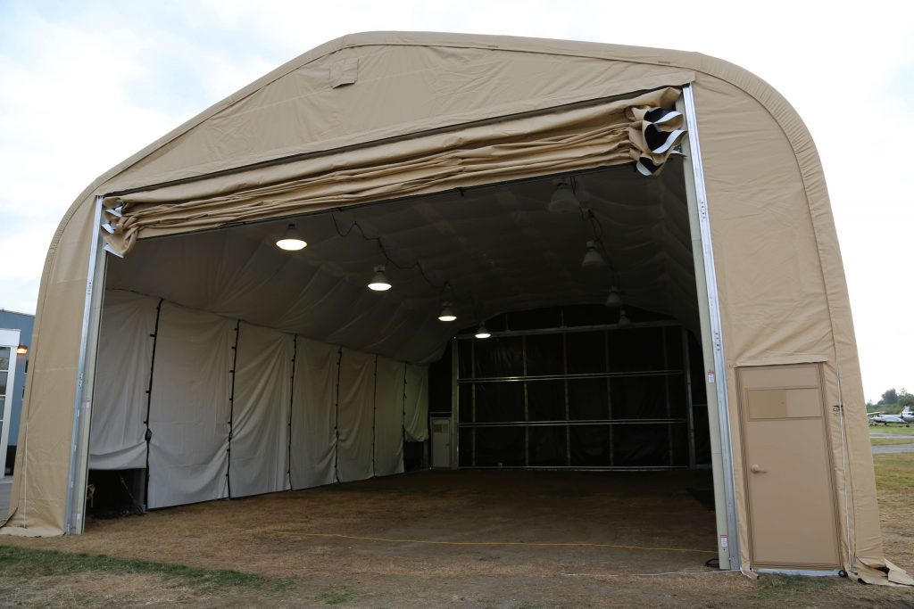 CAMSS 40EX Maintenance Military Shelter - Bay Door Open