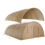 CAMSS Tan A1 20Q Military Shelter with SolarFly Pictured Above Military Shelter