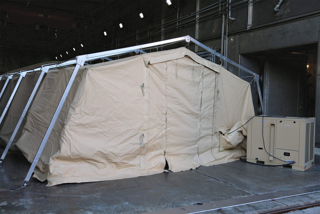 CAMSS 20TAC Rapid Deployment Military Shelter During Chamber Test