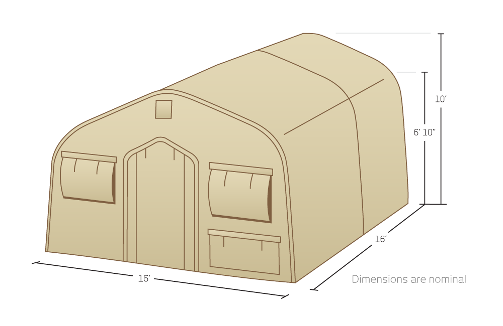 CAMSS 16EX Military Shelter Illustration
