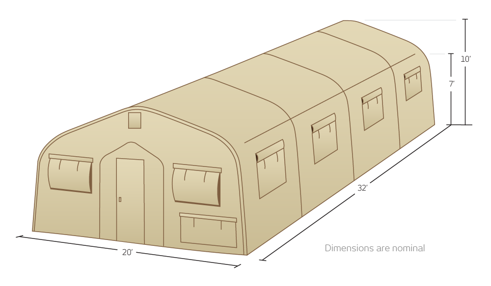 CAMSS 20EX Military Shelter Illustration