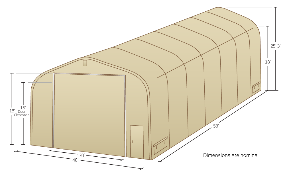 CAMSS 40EX Military Shelter Illustration
