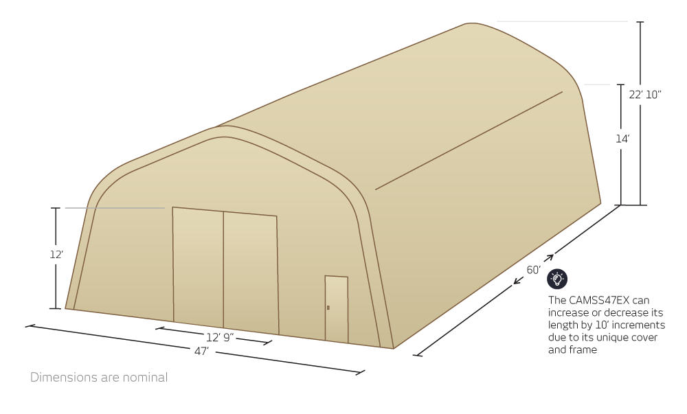 CAMSS 47EX Military Shelter Illustration