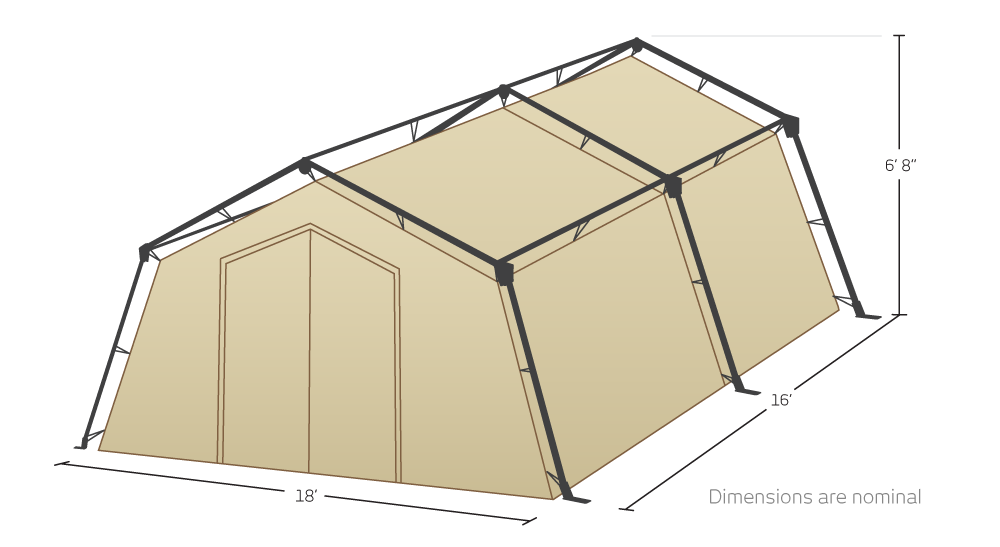 CAMSS TACLT Rapid Deployment Military Shelter Illustration