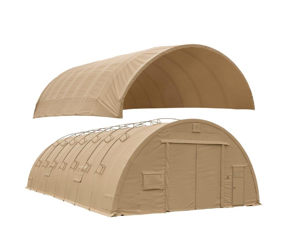 CAMSS Military Shelter with SolarFly - Separated View