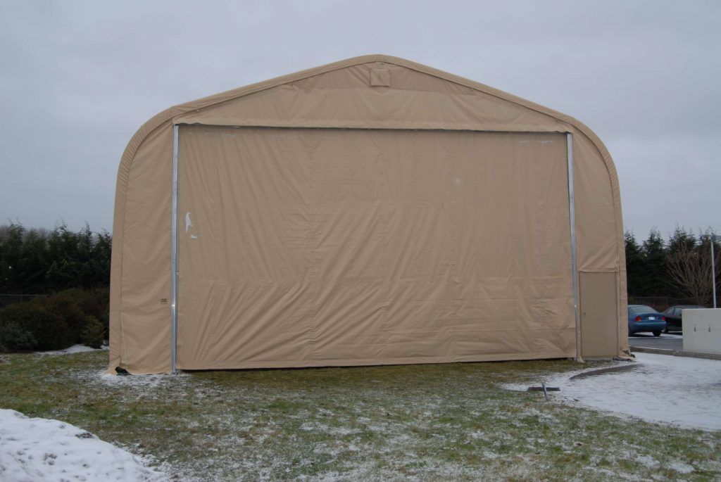 CAMSS Maintenance Military Shelter in Snow - Exterior View