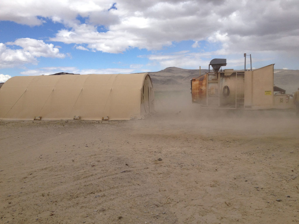CAMSS Military Shelter Exterior in Desert