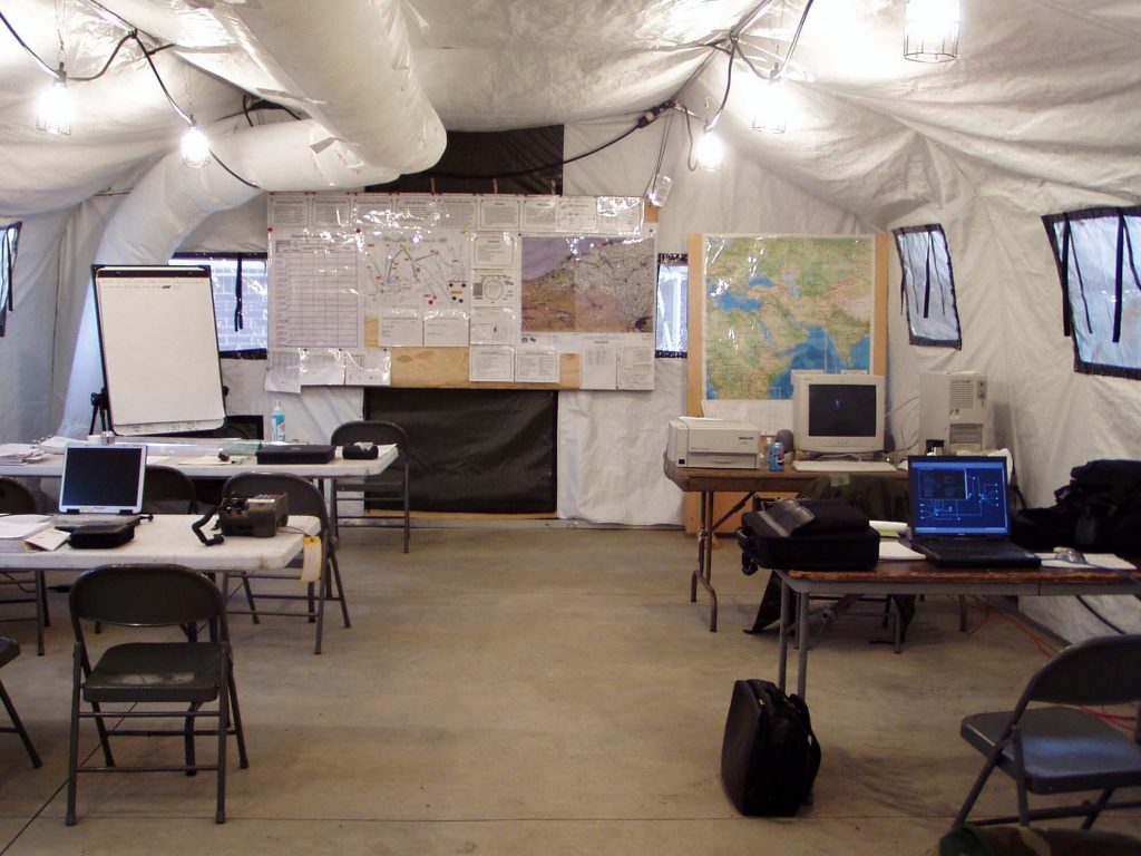 CAMSS 20EX Military Shelter - Interior Office