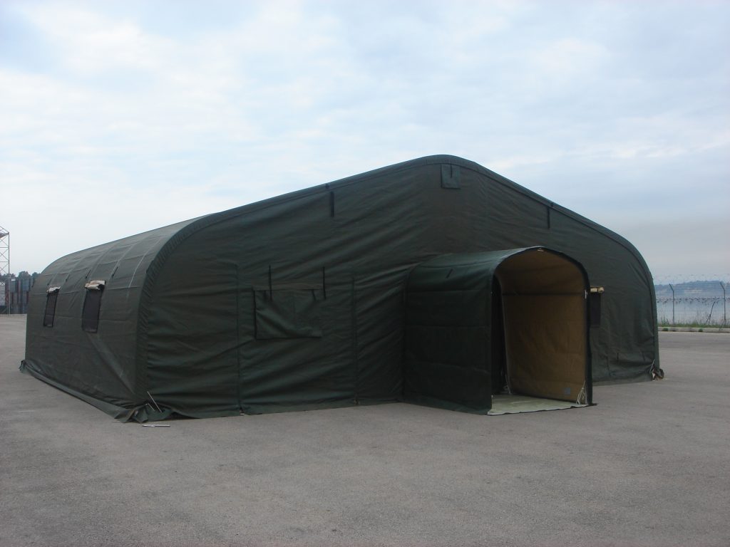CAMSS Green 35EX Military Shelter with Open Vestibule