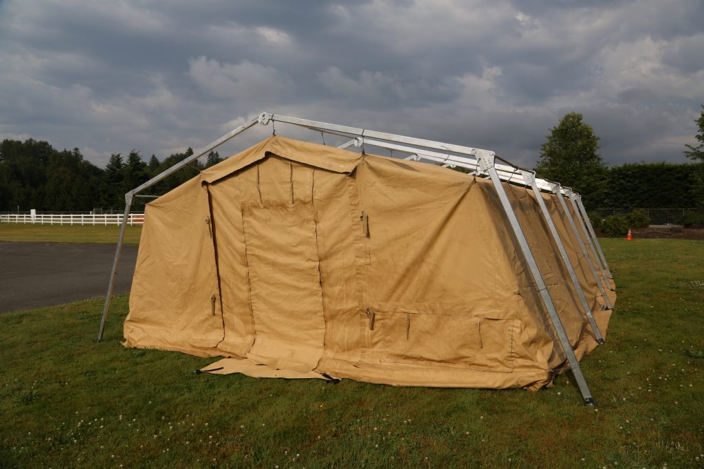 CAMSS Tan 20TAC32 Rapid Deployment Military Shelter - Exterior View