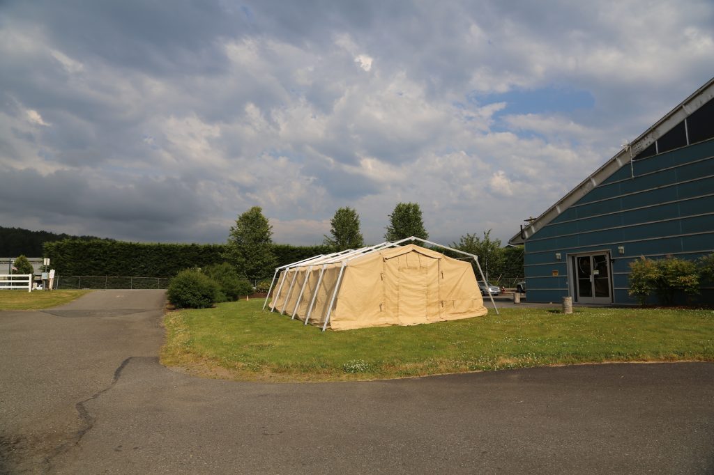 CAMSS 20TAC32 Tan Rapid Deployment Military Shelter - Exterior View