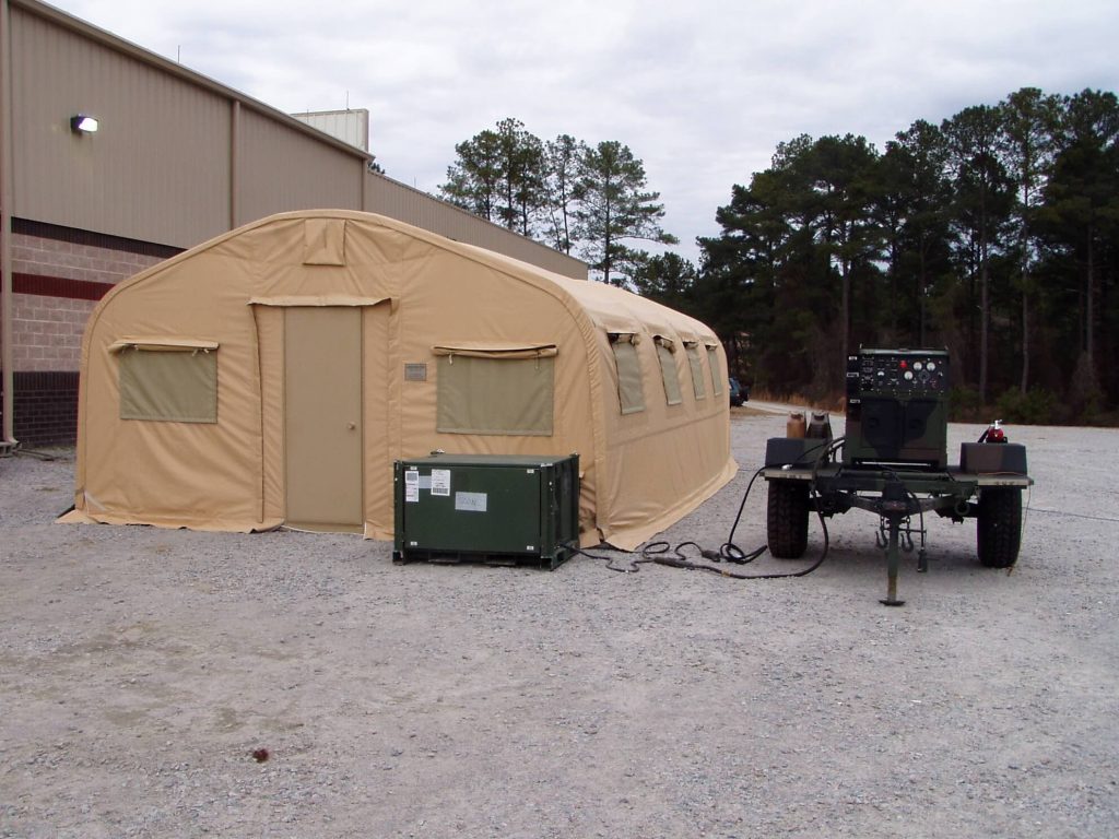 CAMSS: Tan CAMSS 18EX Military Shelter with Genrator and ECU