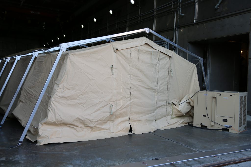CAMSS 20TAC32 Rapid Deployment Military Shelter Undergoing Testing