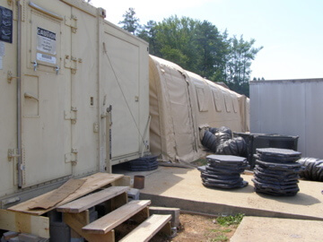CAMSS Military Shelter Exterior - Side View