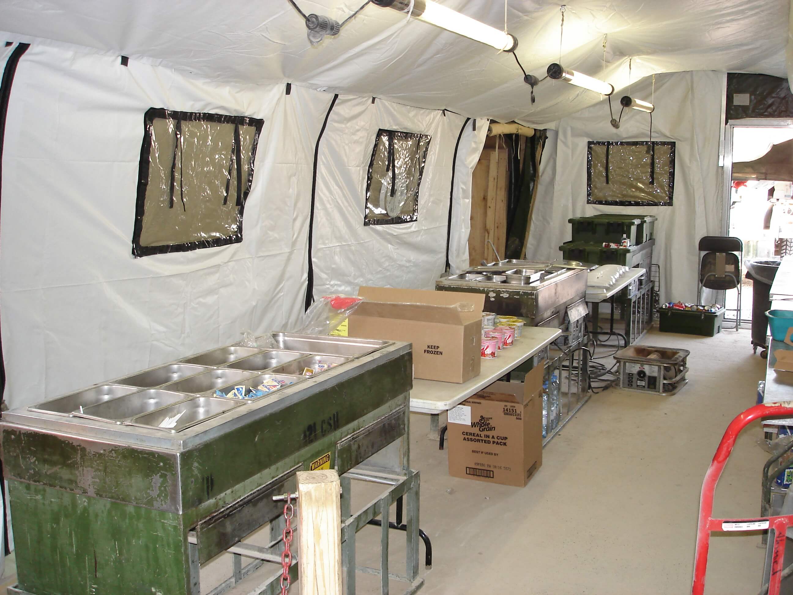 CAMSS 20EX40 Military Shelter - Kitchen Prep Area