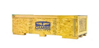 CAMSS Military Shelter Wood Crate with Logo