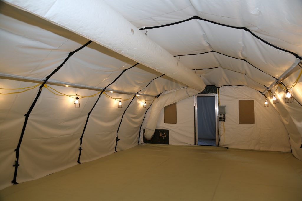 CAMSS: Interior View of CAMSS Military Shelter - Standard Multipanel Liner Kit
