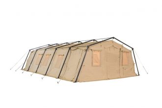CAMSS: Tan CAMSS 20TAC32 Rapid Deployment Military Shelter with 3 Windows and 2 Entry Covers