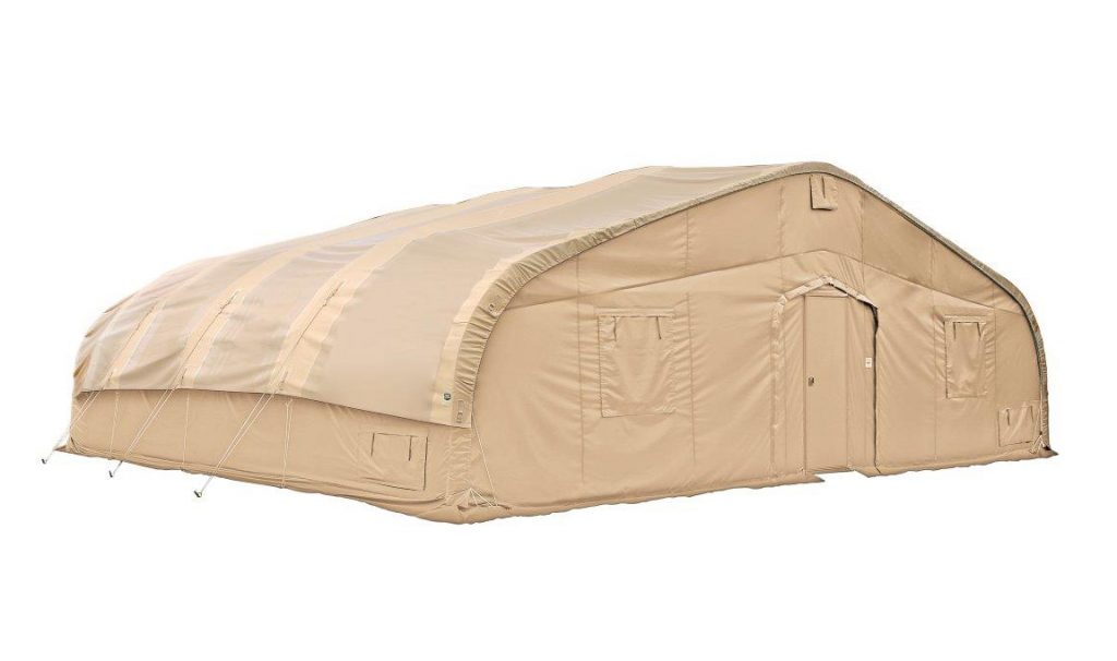 CAMSS: Tan CAMSS 35EXLP Military Shelter System with Solarfly