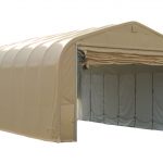 CAMSS: Tan CAMSS 40EX Military Shelter System With Vertical Lift Door 30 X 15