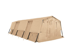 CAMSS: Tan CAMSS Military Shelter Exterior with SolarFly